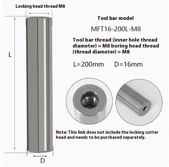 6034 MFT tungsten steel anti-vibration cutter shank lock tooth cutter shank high precision end milling cutter shank monolithic alloy interchangeable carbide head Shandong Denso Pricision Tools Co.,Ltd.